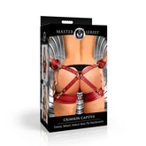 Crimson Captive Thigh Wrist Ankle Hog Tie Restraints Set Red > Bondage Gear > Restraints